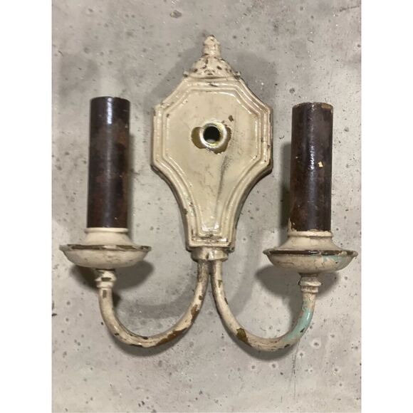 Antique Neoclassical Style Dual Arm Wall Sconce for repair - Picture 2 of 7